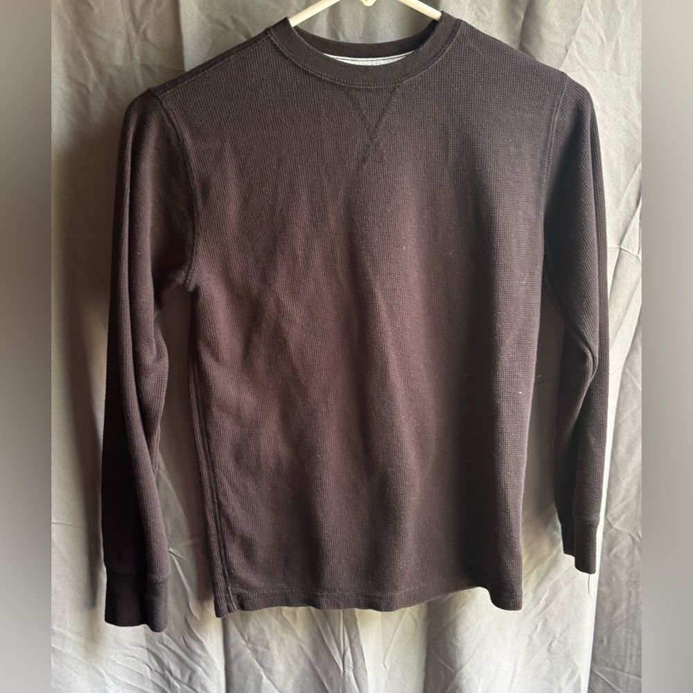 Black Faded Glory Layering Long Sleeve Shirt Boys Size Large EPC